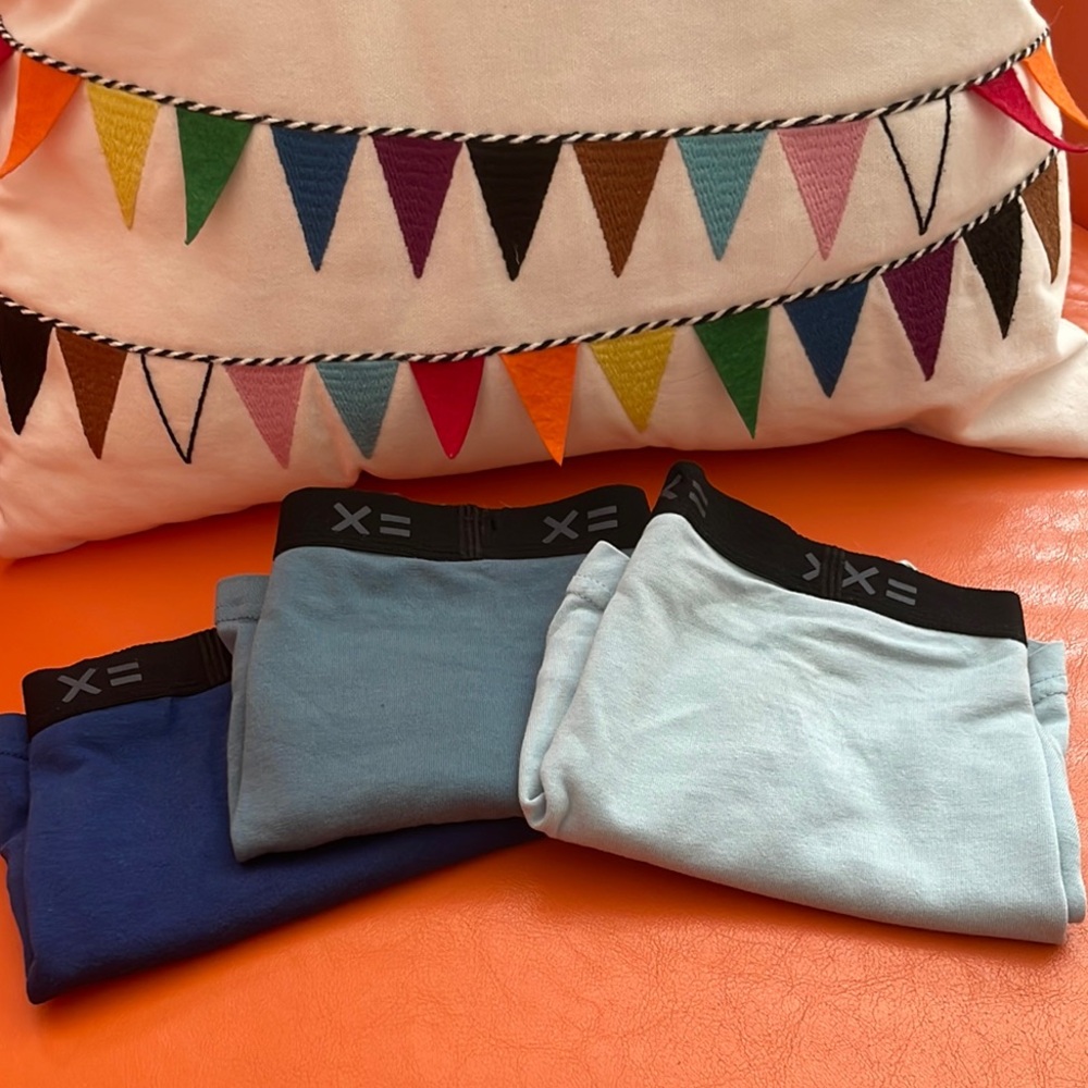 TomboyX Lightweight Boyshorts Blue Pack, Medium